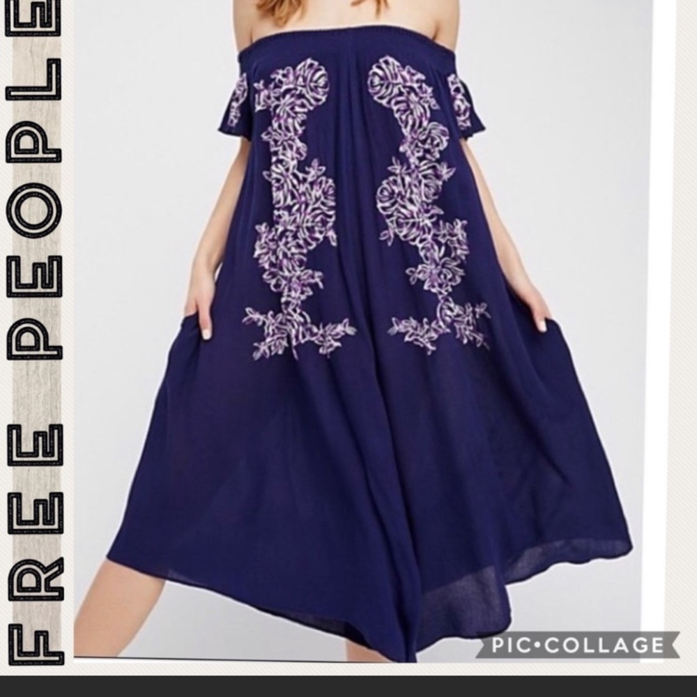 Free People • Embroidered high road jumpsuit • S